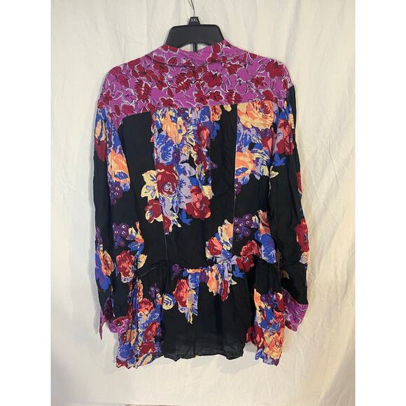 Free People womens xs floral flowy top - Picture 2 of 3